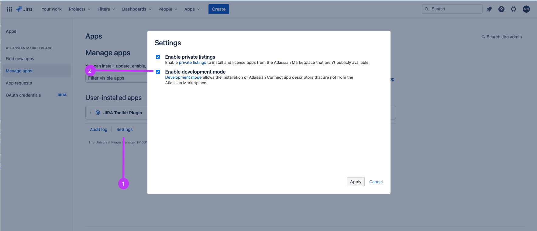 Jira Settings